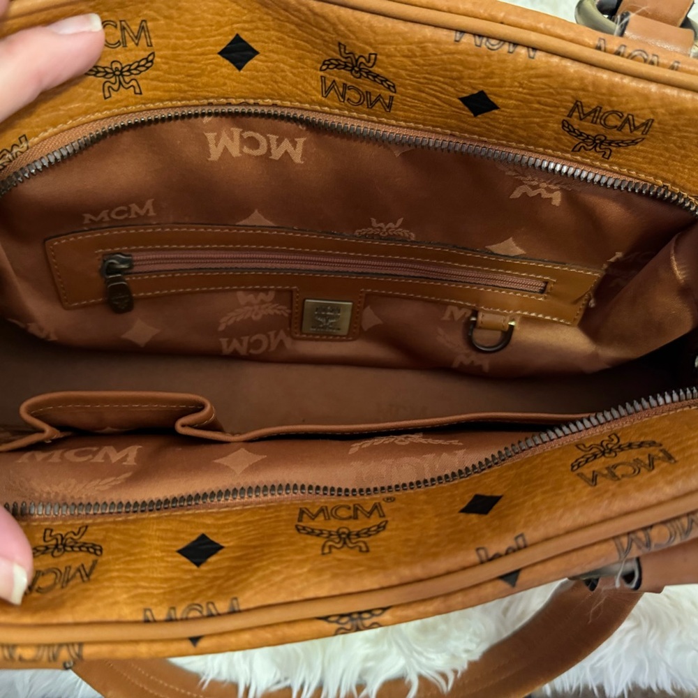 MCM Brown Leather Shoulder Bag - Picture 5 of 14